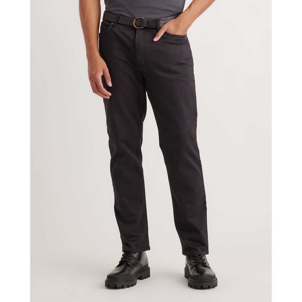 Quince Comfort Stretch Traveler 5-Pocket Pants Black Stretch Cotton 38x34